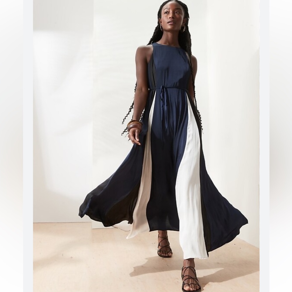 Banana Republic Colour Block Panel Maxi Dress